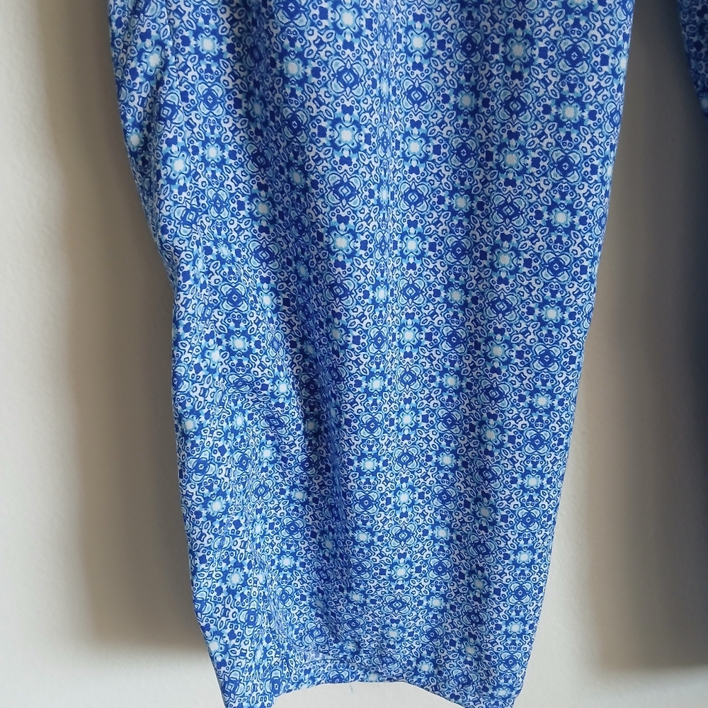Gap Pull On Pants Size XL Pockets Blue White - Picture 3 of 10